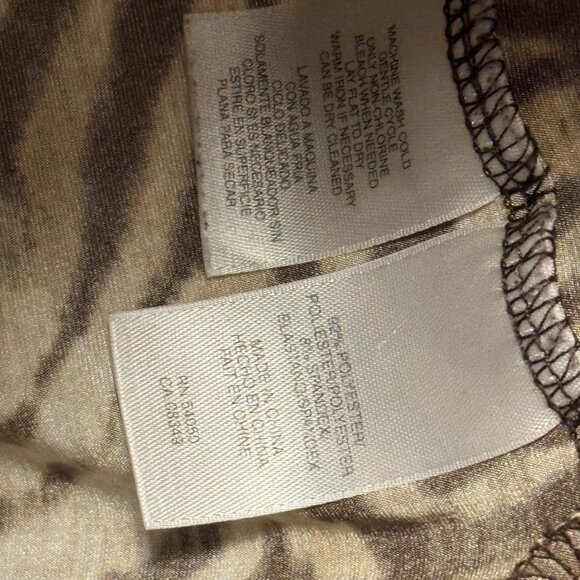 Jones New York Blouse Sz XL Cowl Neck Animal Print Top - Picture 4 of 12